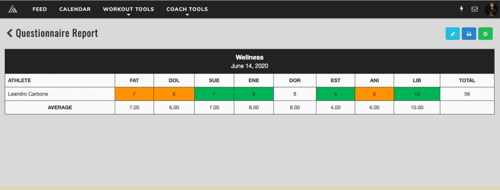 wellness questionnaire