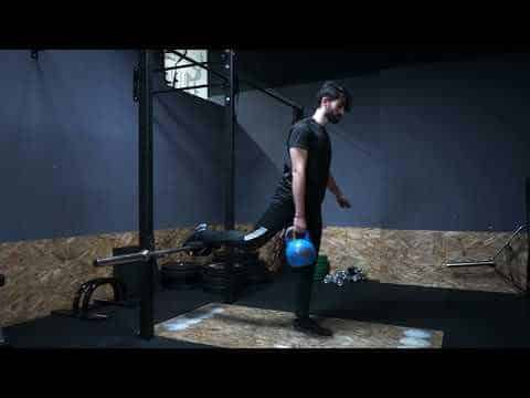 Bulgarian squat with KB
